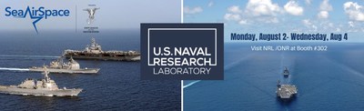 NRL scientists and engineers will be available Aug. 2-4 to discuss their cutting-edge research and advances in technology during the Navy League's Global Maritime Exposition Sea-Air-Space in exhibit booth #302.
