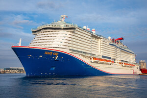 Mardi Gras, Carnival Cruise Line's Newest and Most Innovative Ship, Departs On Maiden Voyage From Port Canaveral This Afternoon