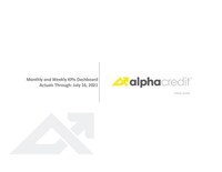 AlphaCredit - Update on Discussions with Ad Hoc Group of Bondholders