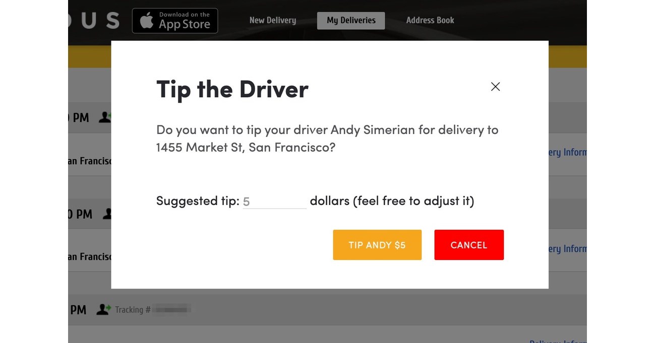Rapidus Introduces Cashless Tipping Option For All Deliveries