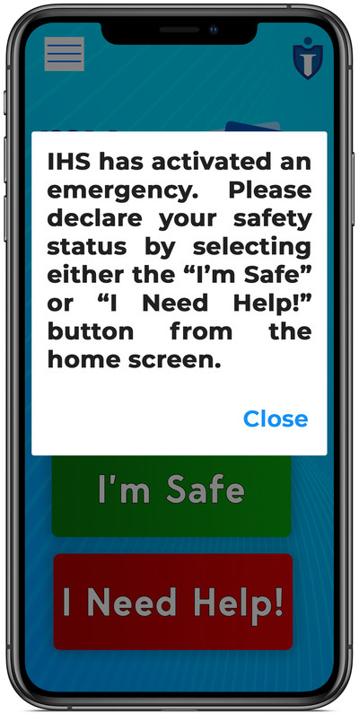 An example of an emergency alert within the MySchool iD™ app.
