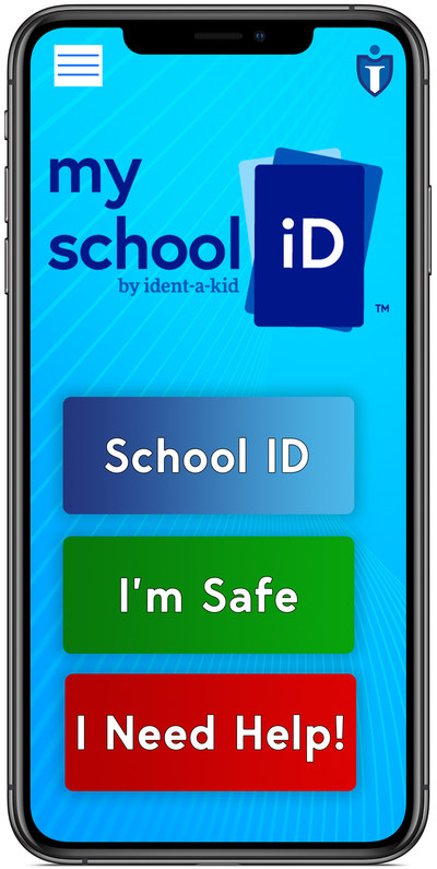 The home screen of the MySchool iD™ app.