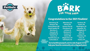 30 Communities Selected For a Chance to Win a 2021 PetSafe® Bark for Your Park™ Grant