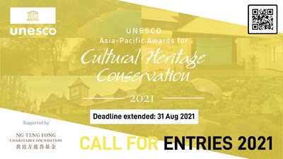 UNESCO partners with Ng Teng Fong Charitable Foundation to promote transformative heritage conservation in Asia-Pacific region. Apply to the 2021 UNESCO Awards: extended deadline 31 August 2021.