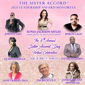Eighth Annual Sister Accord® Day Will Be Held August 31st With Johnny Gill, DJ Spinderella and Byron Cage To Perform &amp; Receive The Sister Accord® Leadership Award