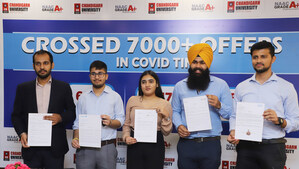 Chandigarh University beats its own record in Campus Placements; Registers 7412 offers by 757 Multinationals for 2021 batch during pandemic