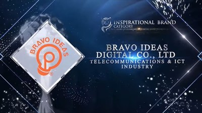 Bravo Ideas Digital Co., Ltd. was honoured for Inspirational Brand Award at the Asia Pacific Enterprise Awards 2021 Regional Edition