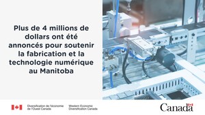 Un financement fédéral soutient la fabrication et la technologie numérique au Manitoba