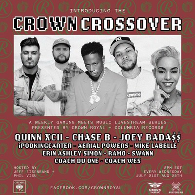 Crown Royal and Columbia Records kickoff The Crown Crossover – A Weekly Music, Gaming, and Culture Series that continues tonight with CHASE B set to lead the charge