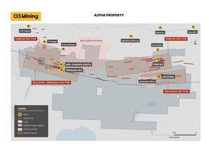 Minière O3 étend la minéralisation de son gisement Bulldog et de la zone Kappa à Alpha