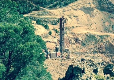 Photo of ongoing drilling at Atlanta Gold Mine Project. (CNW Group/Nevada King Gold Corp.)