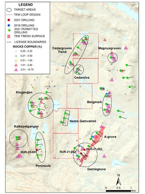 Figure 1. Location of planned exploration activities at the Burfjord Project, northern Norway. (CNW Group/Norden Crown Metals Corp.)