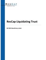 ResCap Liquidating Trust Announces Posting of Q2 2021 Financial Statements