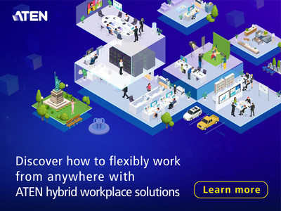 ATEN’s new landing page showcases complete hybrid workplace solutions.