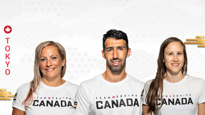 L'quipe canadienne de paracano des Jeux paralympiques de 2020  Tokyo: Brianna Hennessy, Mathieu St-Pierre, et Andrea Nelson (Groupe CNW/Canadian Paralympic Committee (Sponsorships))