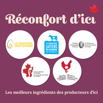 Logos les Producteurs d'oeufs du Canada, les Producteurs laitiers du Canada, les Producteurs d'oeufs d'incubation du Canada, les leveurs de dindon du Canada et les Producteurs de poulet du Canada (Groupe CNW/Dairy Farmers of Canada)