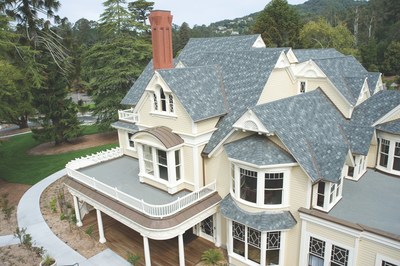 Patented Cascade Signature Cut asphalt shingles are the only diamond-shaped roofing product on the market, with a classic style perfect for historic home roof-renovation projects.