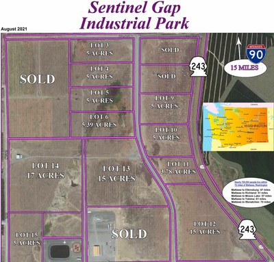 Map of Sentinel Gap Industrial Park in the Port of Mattawa