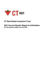 CT REIT Announces Strong Second Quarter 2021 Results