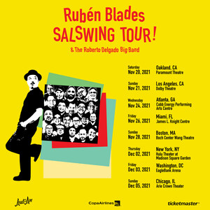 El icono de la musica latina, Rubén Blades regresa a los escenarios despues de dos años con "SALSWING TOUR!", comenzando por Estados Unidos.