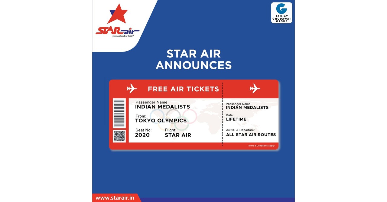 Star Air announces free airline tickets for a lifetime to all the Indian medalists at Tokyo Olympics
