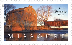 Bollinger's Mill and Burfordville Covered Bridge Featured on Missouri Statehood Stamp