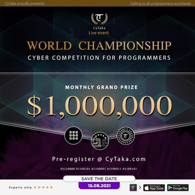 World champion Cyber competition for programmers. $1,000,000 Monthly Grand Prize