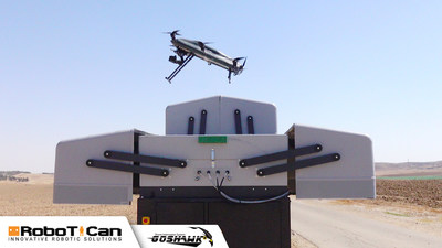 Autonomous Goshawk Interceptor Launch toward a target drone from the Smart NEST launch pad