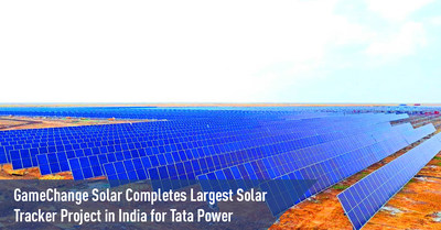 GameChange Solar conclui o maior projeto de rastreamento solar na Índia para a Tata Power (PRNewsfoto/GameChange Solar)
