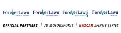 Four ForeverLawn dealers, ForeverLawn Central Indiana, ForeverLawn Northeast Indiana, ForeverLawn West Michigan, and ForeverLawn Chicago are the primary sponsors alongside PlaygroundEquipment.com, LifeGR, and Jarrett Logistics, of the No. 0 Chevy driven by Spencer Pumpelly in this weekend's NASCAR Xfinity race at Indianapolis Motor Speedway.