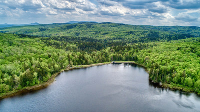 Landscape view of the forest at the south end of Penobscot Lake. The Blueback property encompasses Penobscot Lake, a 1,020 acre lake at the headwaters of the West Branch of the Penobscot River. (CNW Group/Manulife Investment Management)