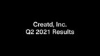 Creatd, Inc. Reports Record Second Quarter and First Half 2021 Financial Results
