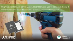 Trinamic's 3-Phase MOSFET Gate Driver Maximizes Battery Life and Cuts Component Count by Half