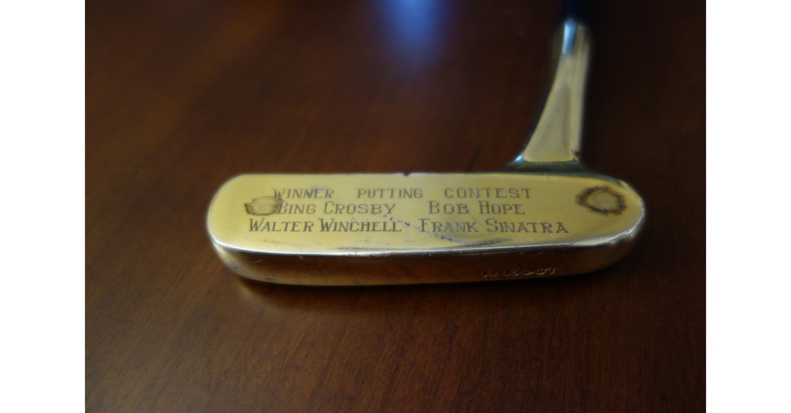 Sphereworth Announces the Sale of a Tournament Putter Engraved With the Names of Frank Sinatra, Bing Crosby, Walter Winchell, and Bob Hope Sphereworth Announces the Sale of a Tournament Putter Engraved With the Names of Frank Sinatra, Bing Crosby, Walter Winchell, and Bob Hope