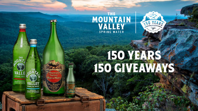 Mountain Valley Spring Water Celebrates 150th Anniversary in 2021 With Sweepstakes (CNW Group/The Mountain Valley Spring Water)