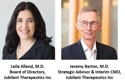 Jubilant Therapeutics Strengthens Board of Directors with Addition of Leila Alland, M.D. and Announces Appointment of Jeremy Barton, M.D., as Strategic Advisor and Interim CMO