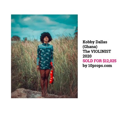 Kobby Dallas The Violinist, 2020, Sold for $12,025 by 10props.com