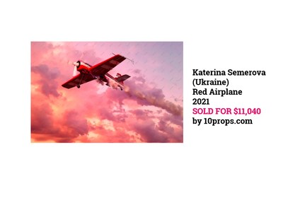 Katerina Semerova Red Airplane, 2021, Sold for $11040 by 10props.com