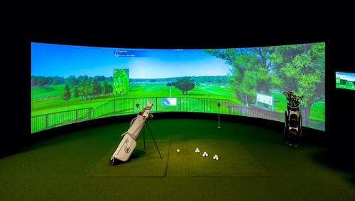 aG Curve is the perfect in-home or commercial golf simulator for players who want to be immersed in the game. Each installation is customized to your space without disrupting the integrity of your experience.Our curved simulator screens' infinite possibilities in width, arc length, curve depth, and peripheral view make it flexible enough to fit most spaces.