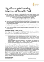 Full press release with figures: Significant gold-bearing intervals at Trundle Park (CNW Group/Kincora Copper Limited)
