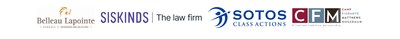 Logos de Belleau Lapointe Avocats, SISKINDS, The law firm, SOTOS Class Actions, Camp Fiorante Matthews Mogerman (Groupe CNW/CFM Lawyers LLP)