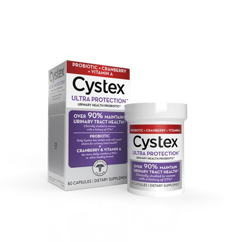 Cystex® Ultra Protection is a new probiotic formula clinically shown to help manage recurrent UTIs and maintain urinary tract health in over 90% of women. For more information and to find where to purchase, please visit www.cystex.com.