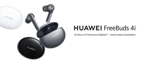 HUAWEI FreeBuds 4i in Ceramic White, Carbon Black and Silver Frost (CNW Group/Huawei Consumer Business Group)