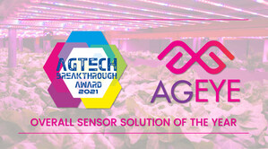 AgEye Earns 'Overall Sensor Solution of the Year' Award in 2021 AgTech Breakthrough Awards Program