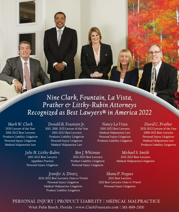 Clark, Fountain, La Vista, Prather & Littky-Rubin is pleased to announce that each of its six partners and three associates has been recognized by their peers for inclusion in the 2022 Edition of Best Lawyers® in America.