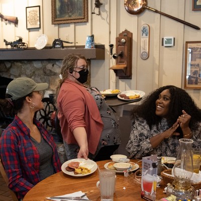 Cracker Barrel Care It Forward Program Artist and Songwriter Brittney Spencer surprised some of her fans at a Cracker Barrel in Nashville, Tenn. on Tuesday, Aug. 17, 2021, with a free meal to demonstrate there’s no act of kindness too big or too small to show care. Learn more at crackerbarrel.com/careitforward.