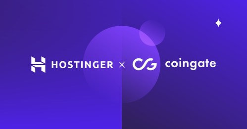 Hostinger, the well-known web hosting company, has entered into a partnership with CoinGate - one of the largest cryptocurrency payment services providers - and will start accepting cryptocurrency payments for their services. This is another step toward growing crypto adoption, as more big-name companies are entering the crypto industry. (PRNewsfoto/CoinGate)