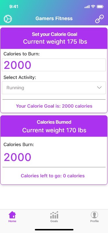Choose an activity and set your calorie goals to get started.