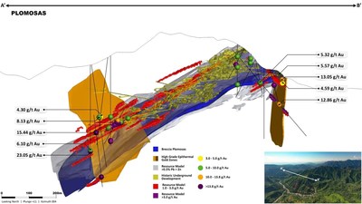 Figure 2 – 3D Representation of the Plomosas Mine Area (CNW Group/GR Silver Mining Ltd.)