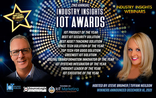 The Second Annual Industry Insights IoT Awards, presented by IoT Marketing, will take place on December 16, 2021. The awards recognize the ecosystem professionals, connected solutions providers, and high-tech leaders driving innovation and digital transformation, through the use of IoT. Submissions are open from now through October 1, 2021.